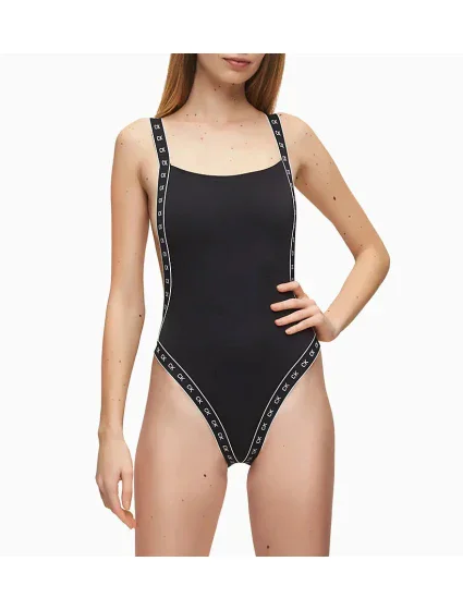 Jednodílné plavky KW0KW00971-BEH černá - Calvin Klein