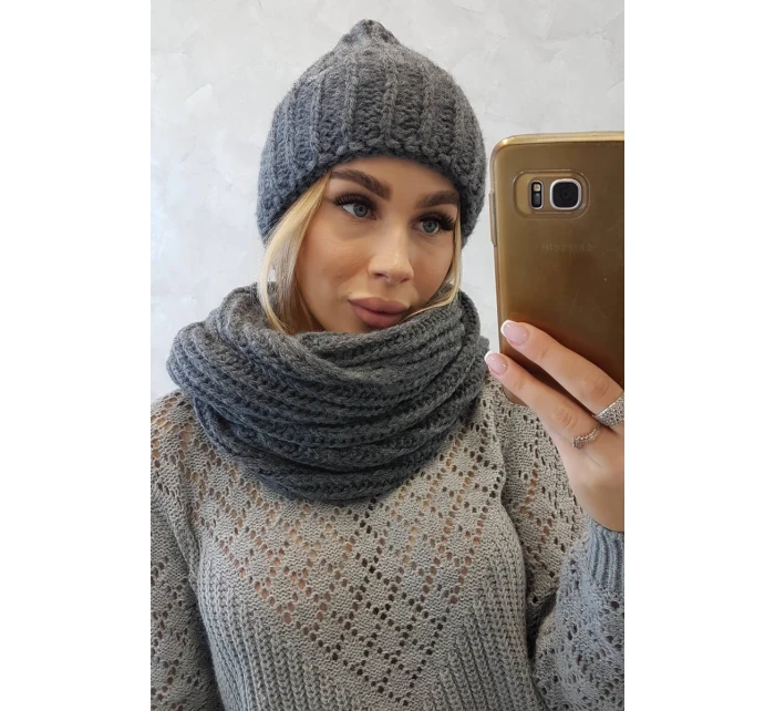 Dámská silná žebrovaná souprava P100 graphite