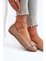 Baleríny S Páskem A Ozdobou Eko Kůže Tmavě Béžové model 21657023 - Boto