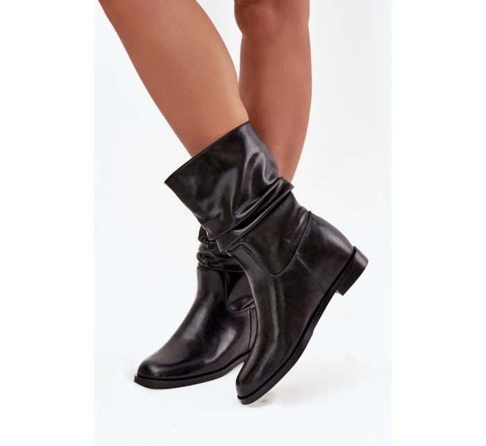 Kožené Dámské Kotníkové Boty S 02 Černé model 21728422 - Maciejka Kožené Dámské Kotníkové Boty S 02 Černé model 21728422 - Maciejka