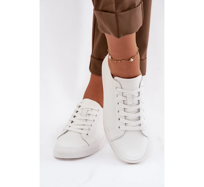 Kožené dámské tenisky Vinceza 79536 Bílé