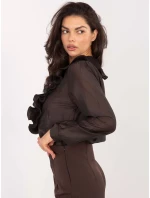 Košile IT KS 28990.05P tmavě hnědá