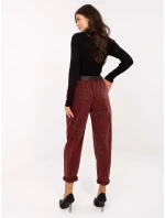 Spodnie IT SP model 21388964 bordowy - FPrice Spodnie IT SP model 21388964 bordowy - FPrice