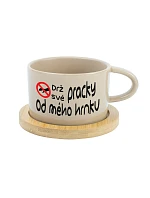 DRŽ SVÉ PRACKY OD MÉHO HRNKU - krémový hrníček makronka 200 ml