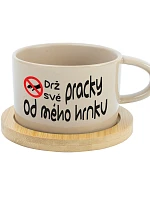 DRŽ SVÉ PRACKY OD MÉHO HRNKU - krémový hrníček makronka 200 ml