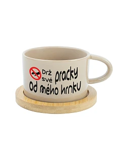 DRŽ SVÉ PRACKY OD MÉHO HRNKU - krémový hrníček makronka 200 ml