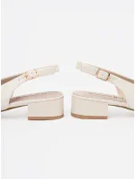 Trendy dámské Jasnobeżowy sandály na širokém podpatku Trendy dámské Jasnobeżowy sandály na širokém podpatku