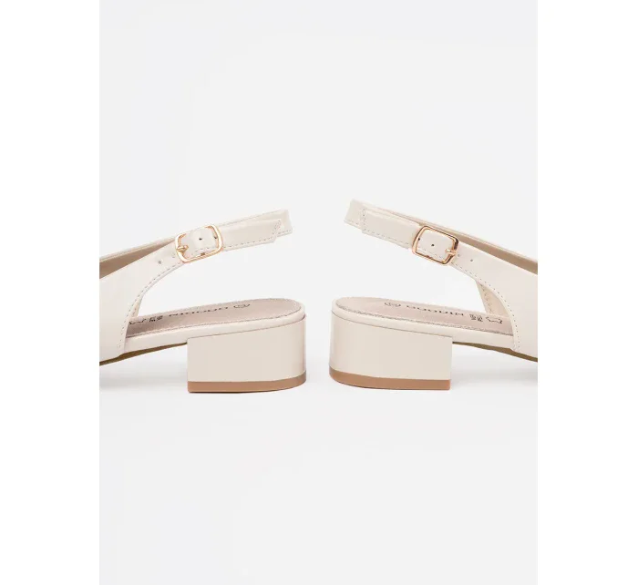 Trendy dámské Jasnobeżowy sandály na širokém podpatku Trendy dámské Jasnobeżowy sandály na širokém podpatku