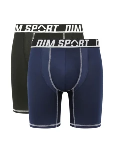 Pánské sportovní boxerky 2 ks DIM SPORT LONG BOXER 2x - DIM SPORT - černá
