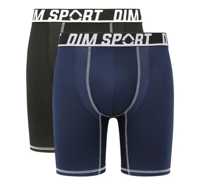 Pánské sportovní boxerky 2 ks DIM SPORT LONG BOXER 2x - DIM SPORT - černá Pánské sportovní boxerky 2 ks DIM SPORT LONG BOXER 2x - DIM SPORT - černá