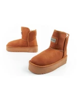 D.Franklin dámské sněhule zimní módní kožešinové zateplené boty hnědé dámské