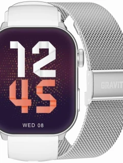 Dámské chytré hodinky  + náramek Bílá Stříbrná model 21807183 - Gravity