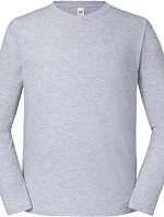 Fruit of the Loom Iconic 195 LSL Pánské tričko z těžké bavlny s dl. rukávem 16.1360 heather grey