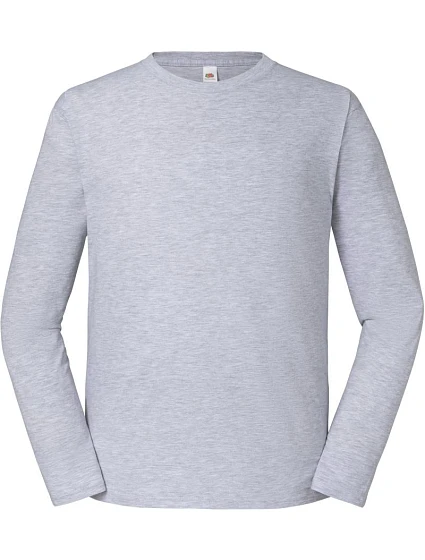 Fruit of the Loom Iconic 195 LSL Pánské tričko z těžké bavlny s dl. rukávem 16.1360 heather grey Fruit of the Loom Iconic 195 LSL Pánské tričko z těžké bavlny s dl. rukávem 16.1360 heather grey