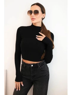 Dámské pruhované šaty s rolákem a ozdobnými knoflíky bordová