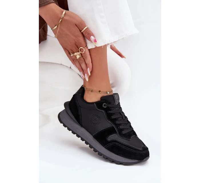 Kožené Dámské Tenisky Big Star model 21705821 HIPOLY SYSTEM Černé - Big Star Shoes Kožené Dámské Tenisky Big Star model 21705821 HIPOLY SYSTEM Černé - Big Star Shoes