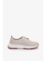 Dámské kožené polobotky s připínacím doplňkem Artiker – béžové