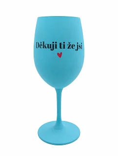 tyrkysová sklenice na víno 350 ml model 22025182 - Giftela