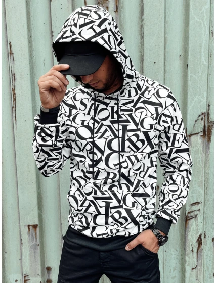 Pánská mikina s kapucí bílá Dstreet model 21978915 - FashionStreet Pánská mikina s kapucí bílá Dstreet model 21978915 - FashionStreet