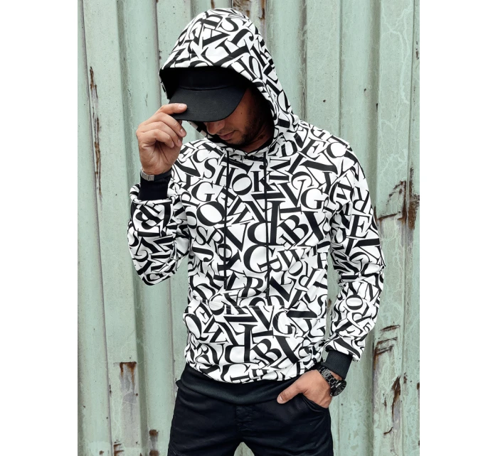 Pánská mikina s kapucí bílá Dstreet model 21978915 - FashionStreet Pánská mikina s kapucí bílá Dstreet model 21978915 - FashionStreet