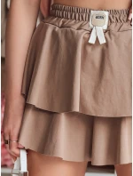 FALBELA hnědá mini sukně FashionStreet s volánem CY0498