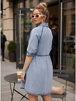 Dámské džínové košilové šaty modré FashionStreet EY2638