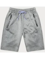 Světle šedé krátké pánské kraťasy model 18436102 - J.STYLE Světle šedé krátké pánské kraťasy model 18436102 - J.STYLE