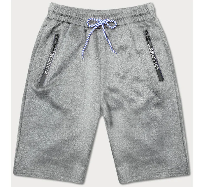 Světle šedé krátké pánské kraťasy model 18436102 - J.STYLE Světle šedé krátké pánské kraťasy model 18436102 - J.STYLE