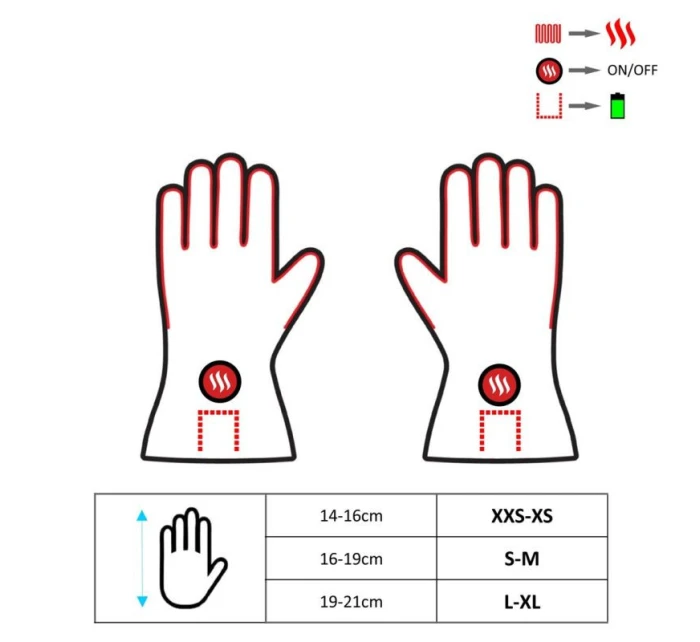 Vyhřívané rukavice Glovii GLBXL (univerzální; L, XL ; barva černá) Vyhřívané rukavice Glovii GLBXL (univerzální; L, XL ; barva černá)