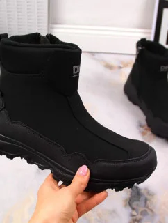 DK Jr DK58A nepromokavé zateplené sněhové boty černé