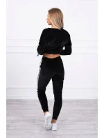 Velurová souprava s nápisem Queen black Velurová souprava s nápisem Queen black