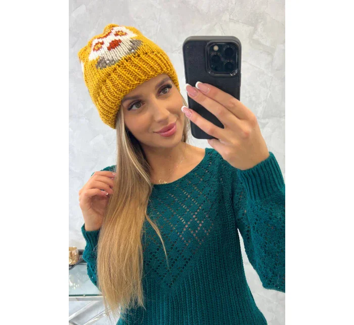 Dámská čepice Ofelia K349 mustard