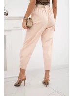 Kalhoty Summer Punto se zapínáním na nohavice meruňka