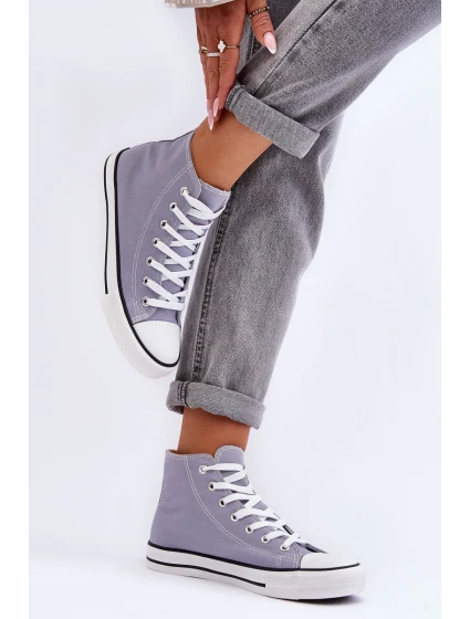 Dámské klasické vysoké tenisky šedé Remos