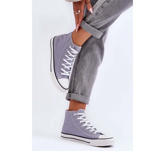 Dámské klasické vysoké tenisky šedé Remos