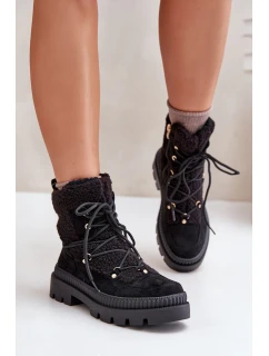 Boty S Kožešinou Černé model 21676596 - Boto