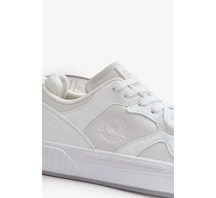 Pánské tenisky z eko kůže Big Star Bílé Pánské tenisky z eko kůže Big Star Bílé