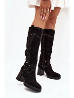 Kozačky na podpatku model 216796 Step in style Kozačky na podpatku model 216796 Step in style