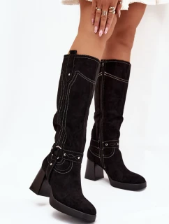 Kozačky na podpatku  model 216796 Step in style