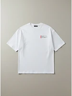Pánské bavlněné tričko s potiskem bílé FashionStreet RX5302