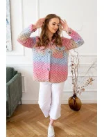 Tmavě růžová košilová dámská bunda s límcem model 16148660 - MADE IN ITALY Tmavě růžová košilová dámská bunda s límcem model 16148660 - MADE IN ITALY