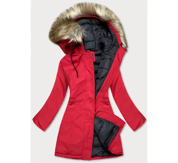 ZIMOWA KURTKA DAMSKA Z KAPTUREM CZERWONA model 21242599 - Ann Gissy ZIMOWA KURTKA DAMSKA Z KAPTUREM CZERWONA model 21242599 - Ann Gissy