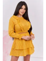 Hořčicové boho šaty