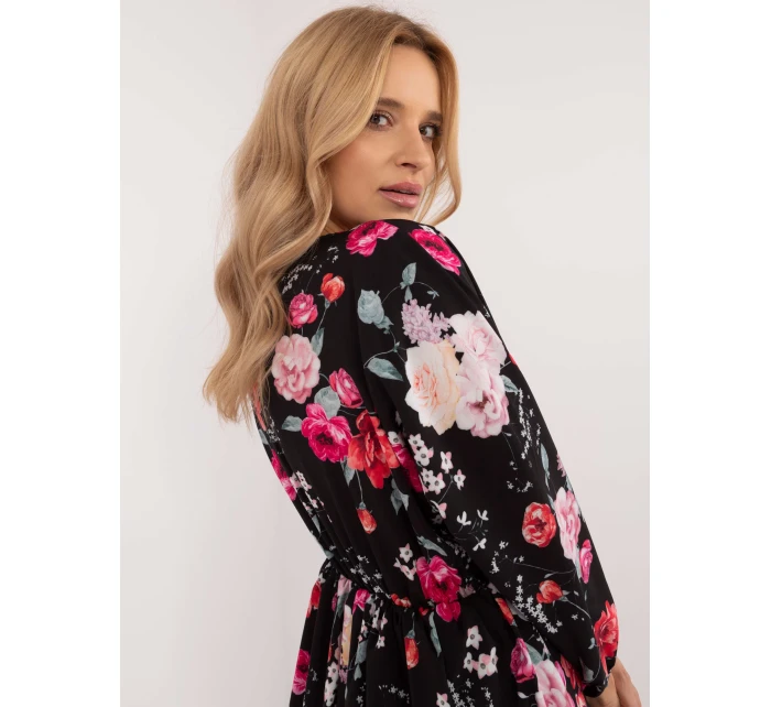 Sukienka DHJ SK  czarno czerwony model 20572067 - FPrice