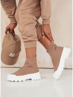 Dámské ponožkové boty ORCE beige Dstreet ZY0471
