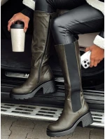 FERRINI dámské dlouhé zelené boty FashionStreet ZY0534