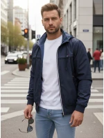 FashionStreet pánská tmavě modrá oboustranná přechodná bunda TX4985 FashionStreet pánská tmavě modrá oboustranná přechodná bunda TX4985