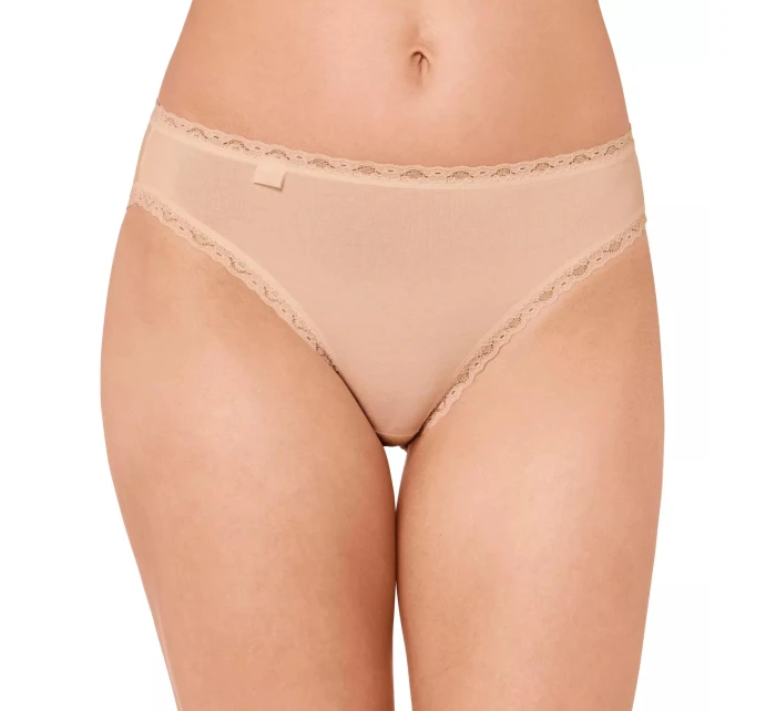 Dámské kalhotky 24/7 Cotton Lace Tai C3P - BROWN - sv. hnědé 6239 - SLOGGI Dámské kalhotky 24/7 Cotton Lace Tai C3P - BROWN - sv. hnědé 6239 - SLOGGI