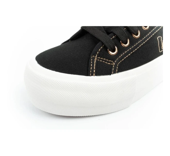 Lee Cooper dámská sportovní obuv na platformě černá se zlatými dámskými teniskami Lee Cooper dámská sportovní obuv na platformě černá se zlatými dámskými teniskami