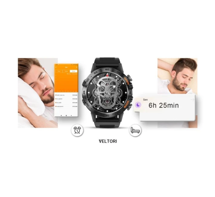 Černý silikonový řemínek model 21805551 - VELTORI